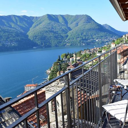Romantic Home Stone With Amazing View Lake Of Como And Oleandra Laglio Eksteriør billede