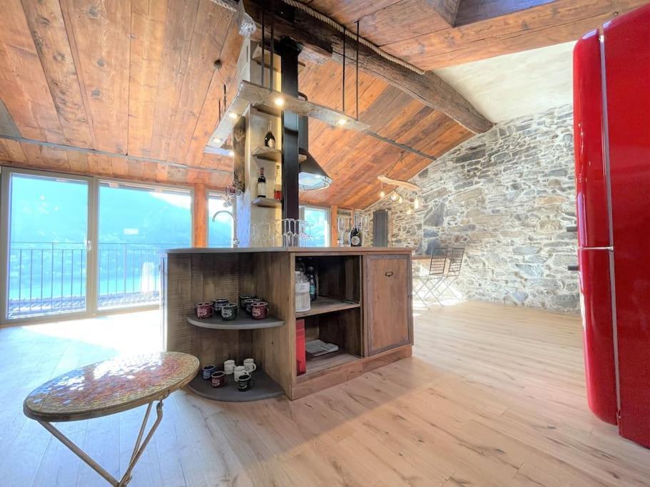 Romantic Home Stone With Amazing View Lake Of Como And Oleandra Laglio Eksteriør billede