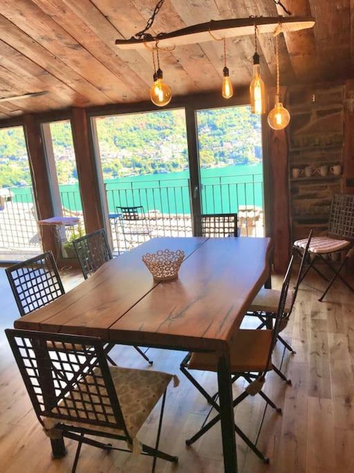 Romantic Home Stone With Amazing View Lake Of Como And Oleandra Laglio Eksteriør billede