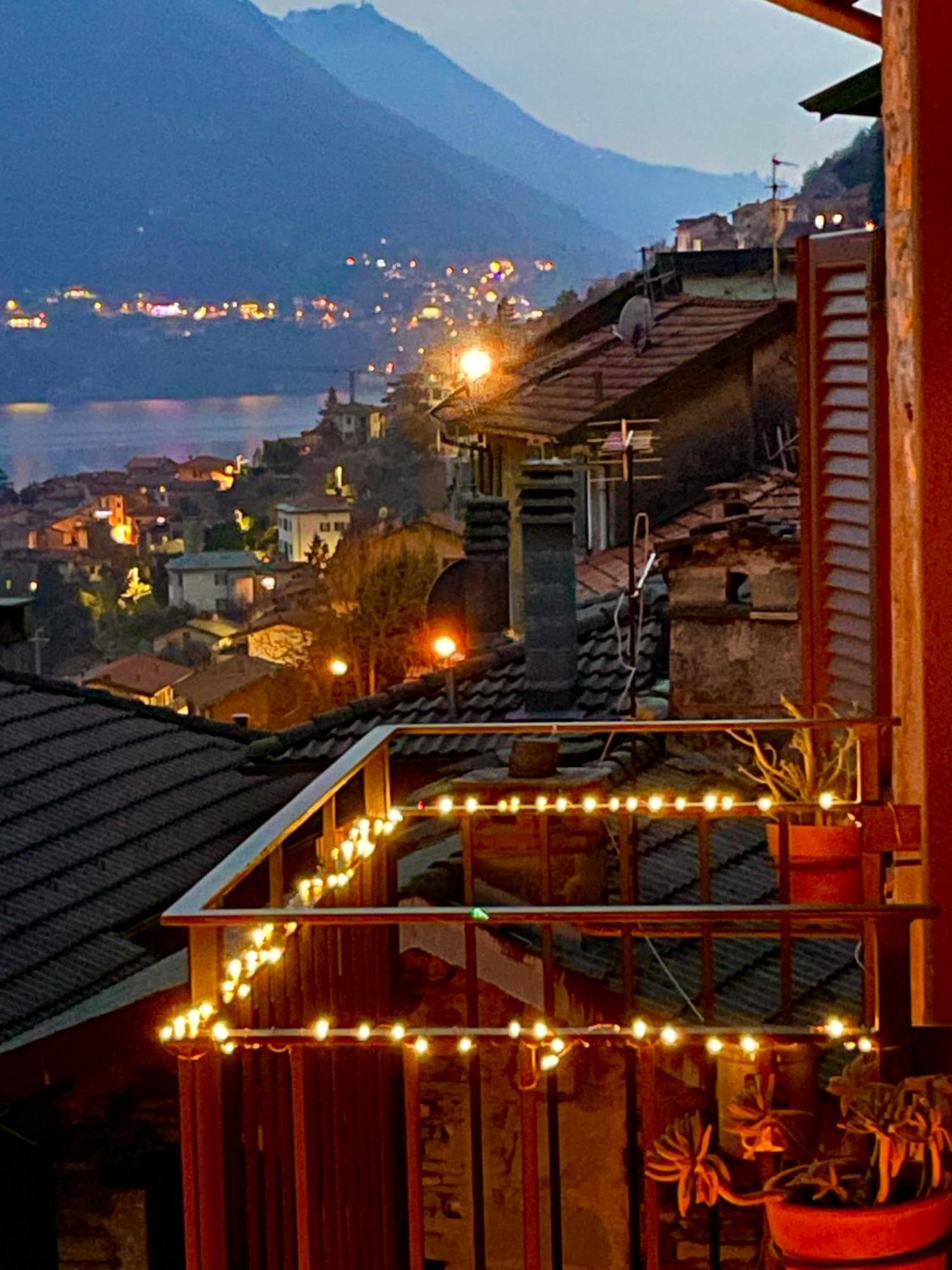 Romantic Home Stone With Amazing View Lake Of Como And Oleandra Laglio Eksteriør billede